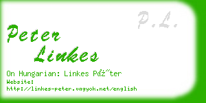 peter linkes business card